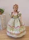 Artisan JoAnn Roberts Porcelain Lady Doll in Silk Lace Dollhouse Miniature 1:12