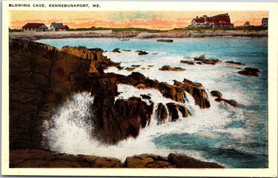 Blowing Cave Kennebunkport ME Postcard Tichnor Quality Views Unposted Vintage