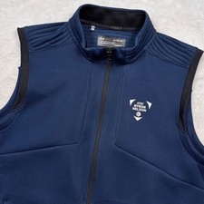 AT&T Byron Nelson Under Armour Golf Vest Mens XL (FIT L) Navy Blue ColdGear Zip