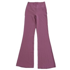 Lululemon Groove Super High Rise Flared Pants Nulu Pink Mauve Yoga Leggings Sz 6