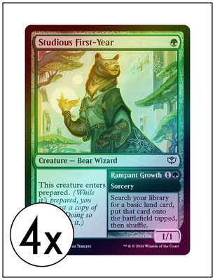 4x Studious First-Year, Foil, Secrets of Strixhaven, MTG NM