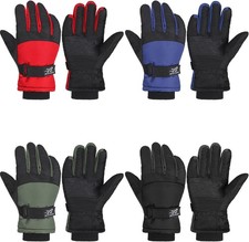 Geyoga 4 Pairs Winter Kids Ski Gloves Boys Girls 3-6 Years, Beautiful Style