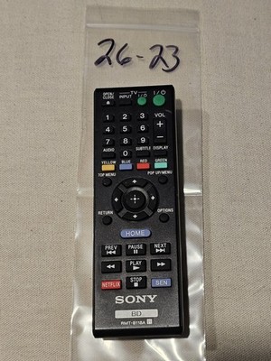 Genuine SONY RMT-B118A BLU-RAY DVD Player Remote BDP-BX18 BDP-S185 TESTED