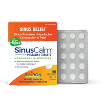 Boiron SinusCalm 60 Count Homeopathic Sinus Relief Tablets Non Drowsy