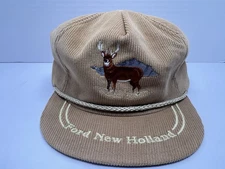 Vintage 1990 Ford New Holland Wildlife Series Corduroy Trucker Hat K-Brand USA