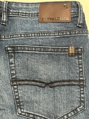Buffalo Jeans Mens David Bitton Dark Blue Washed Denim 32x29 Slim FitStretch EUC