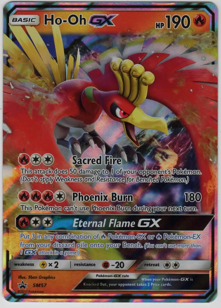 HO-OH GX - SUN & MOON - SM57 Black Star Promo Pokemon TCG NM
