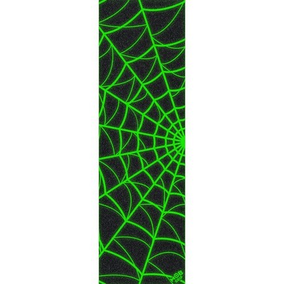 Mob Skateboard Griptape Spider Web Glow Black 10'' x 33'' Sheet