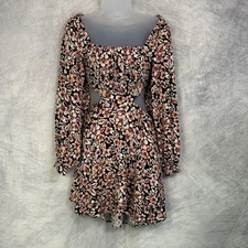 Free People Floral Jael Mini Dress Womens sz M Festival Vacation Boho Beach