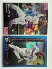 James Wood 2025 Topps Series 1 RC Gold /150 & Greatest Hits Pink RC Nationals