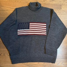 Vintage Grey polo ralph lauren usa turtleneck sweater XL