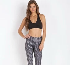 Women's Under Armour Gray Black Cropped Leggings  XS