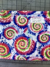 Flannel Fabric White Tie Dye Swirls 38 X44