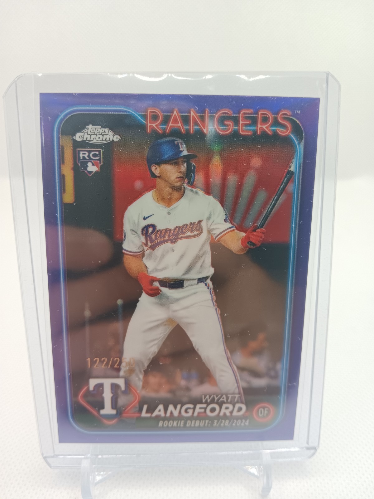 2024 Topps Chrome Update Series Rookie Debut Wyatt Langford #USC37 Purple /250