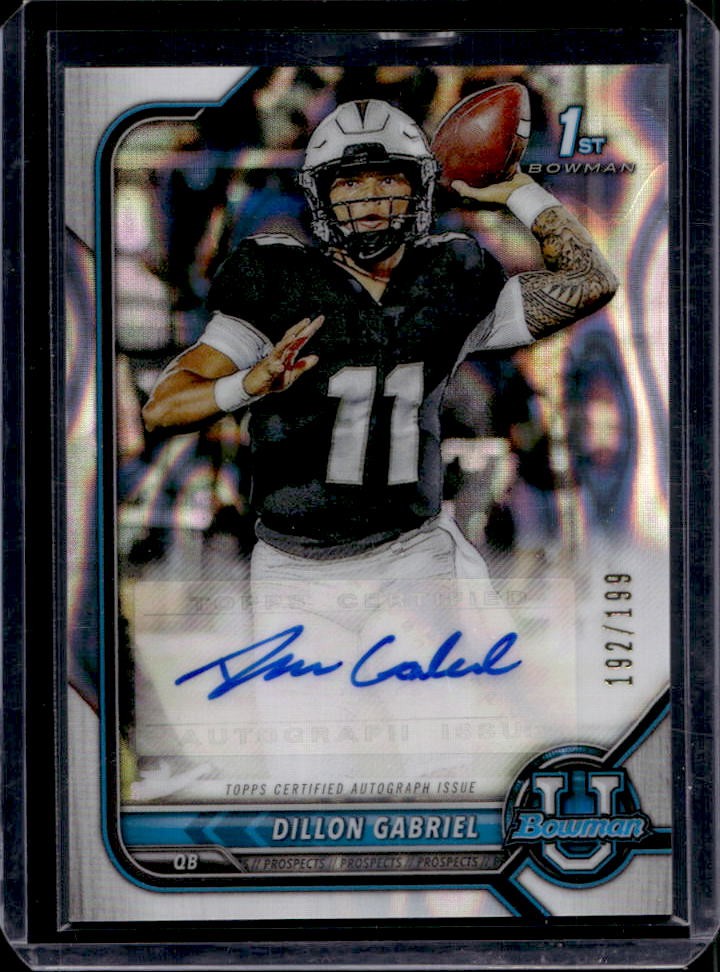 2021 Bowman University Dillon Gabriel Chrome Prospects Auto Lava #192/199
