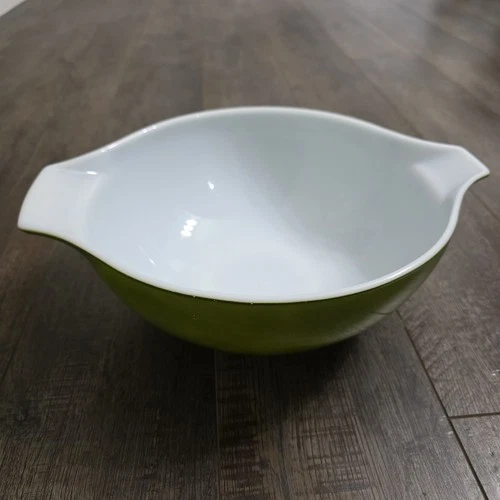 Vintage Pyrex # 444 Verde Avocado Cinderella Nesting Bowl 4 QT Cinderella