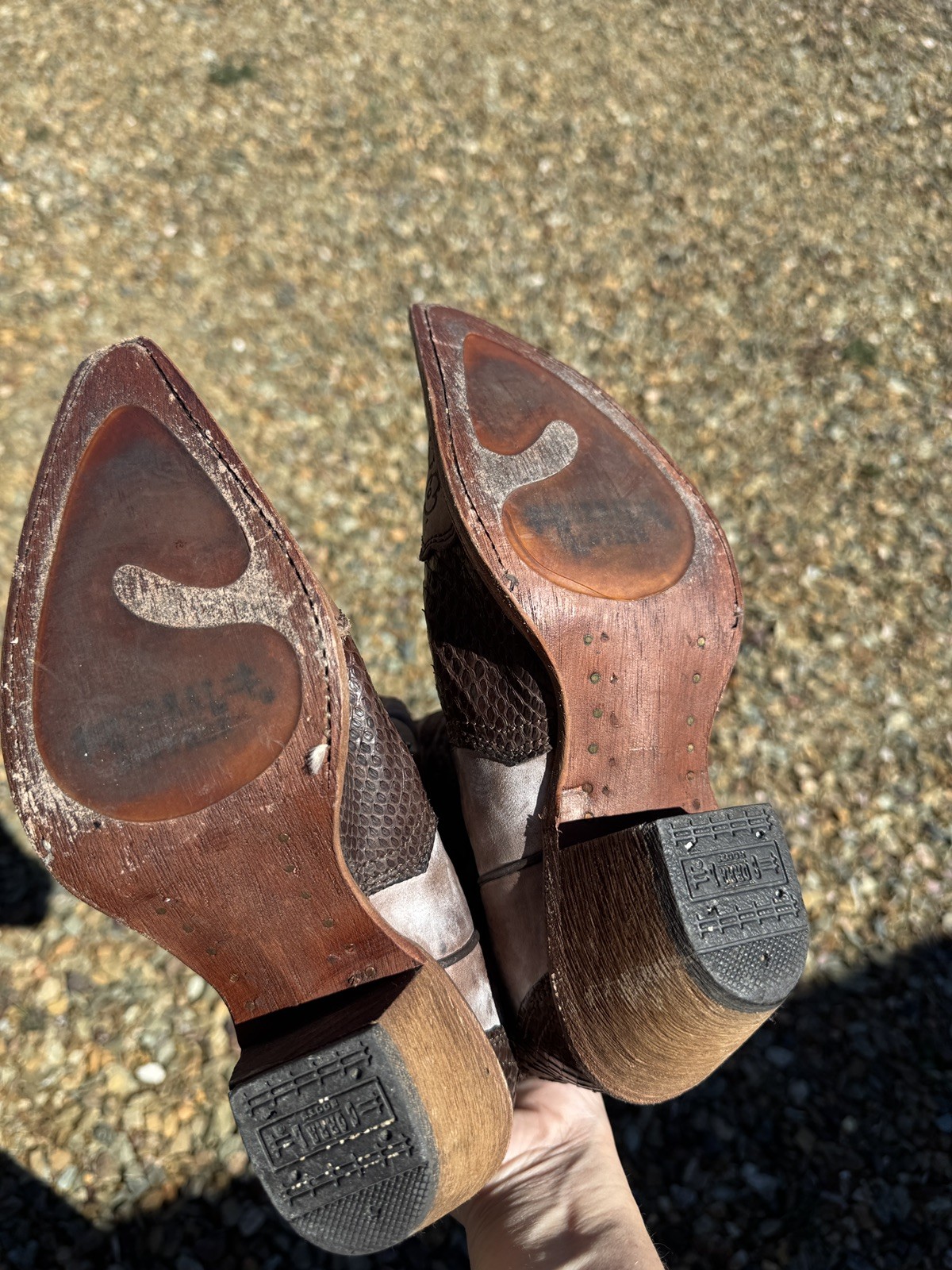 Corral Python Brown Leather Western Cowboy Boots … - image 7