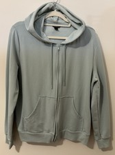 NEW Eddie Bauer Women's Light Blue Full Zip Hoodie Sweatshirt Size L