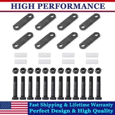 2 Set Racewill Trailer Shackle Kit Tandem Axle Trailer Kit for Double Eye Spring