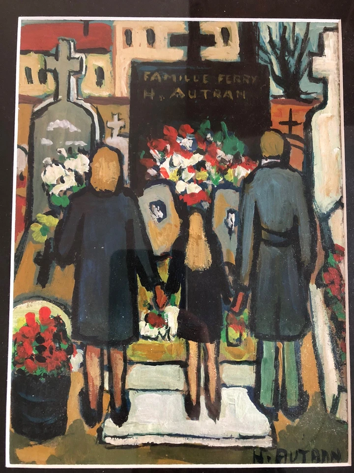 Henri Autran (1926-2007) Huile sur panneau cartonné - signé + tampon atelier - Photo 2/4