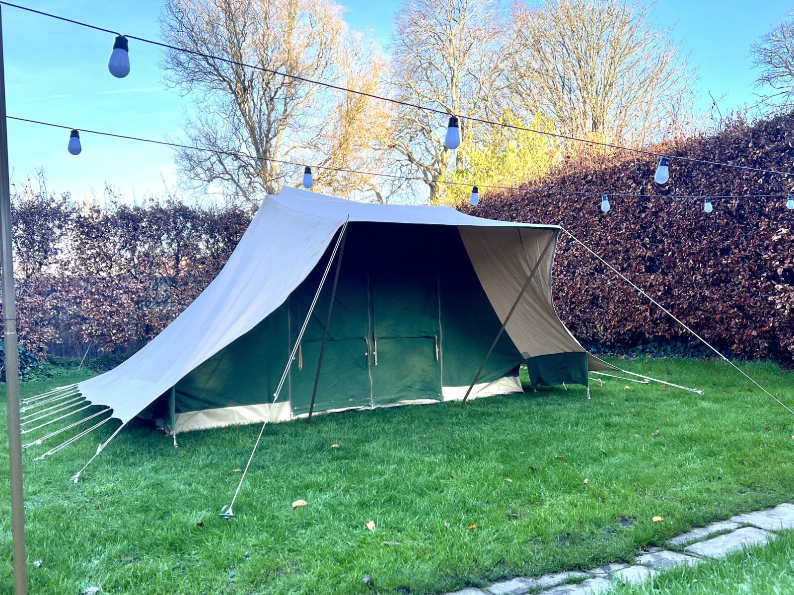 Tienda piramidal de lona holandesa Randstad Bunzing 4 literas