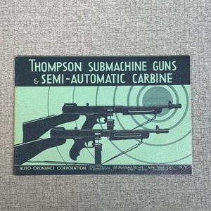 Rare Original ‘36 Thompson Submachine Gun Semi Auto Carbine Manual Auto Ordnance