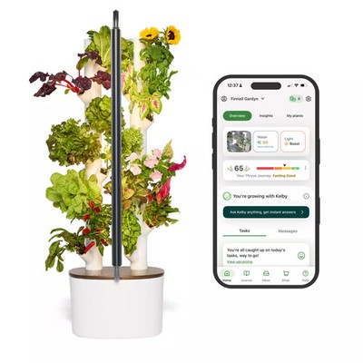 Gardyn - Studio Vertical Indoor Drip Hydroponics Growing System w/ LED Grow L...