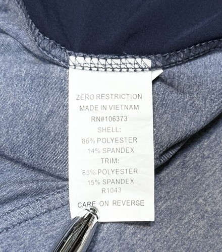 Zero Restriction Full Zip Jacket Lightweight Soft Grey Navy Size S - Picture 7 of 15
