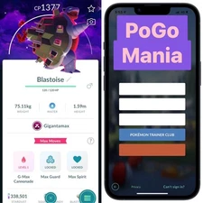 Shiny Gigantamax Blastoise✨Special Background✨mini PTC 20k✨