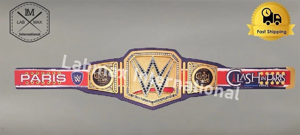 Cinturón Campeonato Universal Clash In Paris Lucha 6mm Diecast Con Bolsa Foto 4 de 4