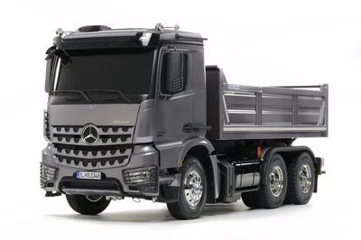 Tamiya 300056357 Camion RC LKW MB Actros 3348 3 Essieux Hinterkipper 1:14 Argent - Photo 1/4