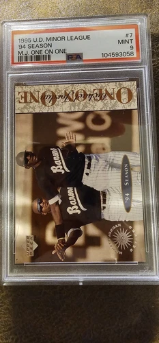 Michael Jordan Baseball Rookie Card 1995 U.D. Minor League #7 PSA 9