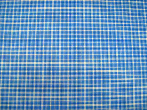 Kleiderstoff Tartan blau kariert Polycotton Handarbeit 112 cm breit Meterware - Bild 1 von 1