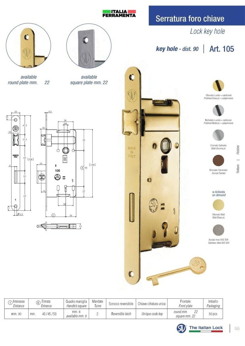 VBS Srl - Serratura Da Applicare Per Porte In Ferro Art.481 - Foto 7