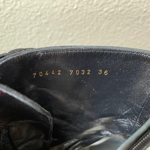 Gianvito Rossi Boots Womens 6 Black Suede Victorian Lace Up Ankle Booties Italy - Picture 17 of 19