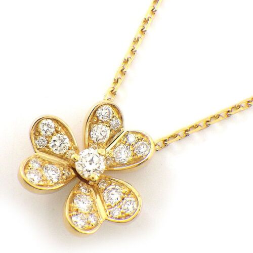 Collier Van Cleef & Arpels Frivole Mini Modèle Fleur 25P Diamant 750YG - Photo 1/10