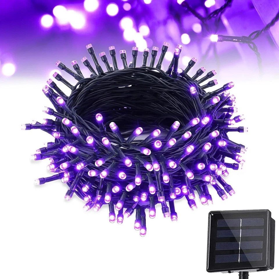 100-200 LED Solar String Lights Outdoor Waterproof Garden Decor Christmas Lights - Image 4 of 4
