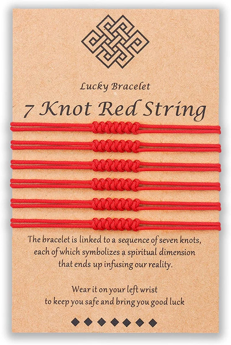 Red String of Fate Couple Bracelet Set with Card / Kabbalah Red Thread  Bracelet / Couple Bracelet / Red String Bracelet