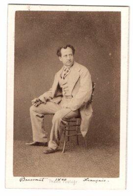 Foto CDV Pesme um 1860 - Prosper Bressant - Komiker Französische Komödie Paris