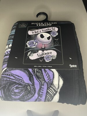 Disneys Nightmare Before Christmas Throw Blanket Spencers 46x60