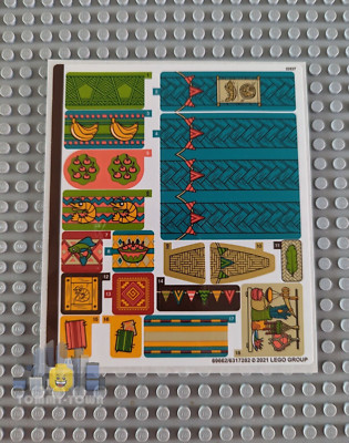 Lego Disney Raya und der letzte Drache AUFKLEBERBLATT für Set 43185 Hüpfboot