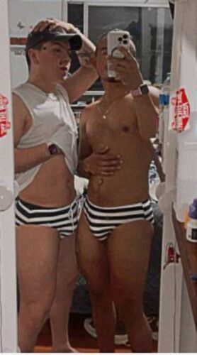 New Men's Sexy Jailhouse Low Rise Bikini Swim Brief w/Contoured Pouch - Gay