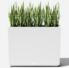 Veradek Block Span 38 in. x 30 in. Height White Plastic Planter