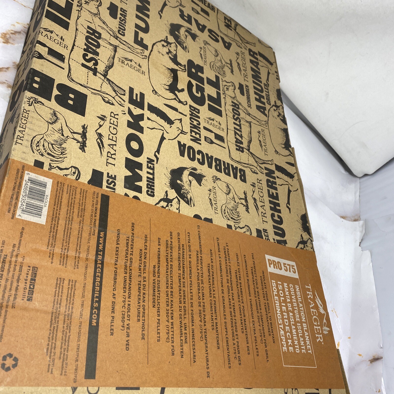 Traeger BAC626 Gray Insulation Blanket For Traeger Pro 575 and Pro 22