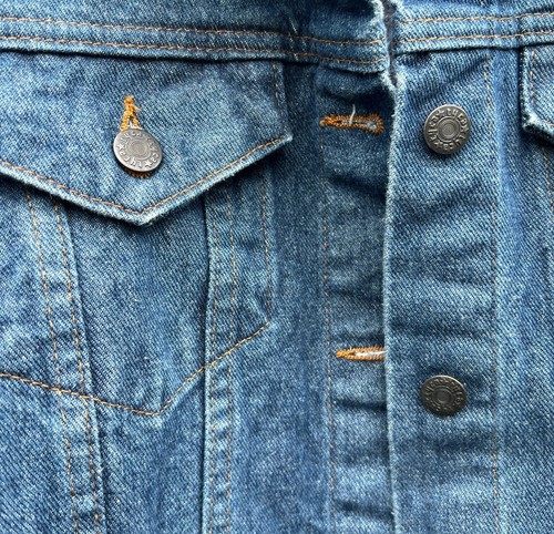 USA Woman’s Place Is Her Union Denim Jacket VTG Rosie Riveter Medium Work Tyca - Picture 6 of 21