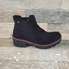 Rieker 79265 Womens Chelsea Boots Womens Sz 9.5 Black Pull On Round Toe Platform