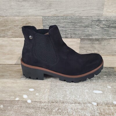 Rieker 79265 Womens Chelsea Boots Womens Sz 9.5 Black Pull On Round Toe Platform