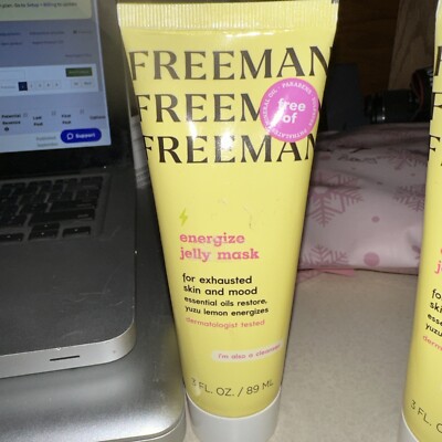 Freeman Energize Jelly Facial Mask & Cleanser 3oz 89mL Restore & Energize New