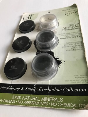 ELF Cosmetics Discontinued 3 Mineral Eyeshadow Smoldering Smoky Kit New Sealed