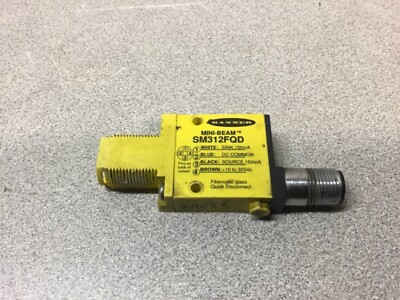 USED Banner Mini-Beam SM312FQD Glass Fiber Optic Sensor 10-30VDC